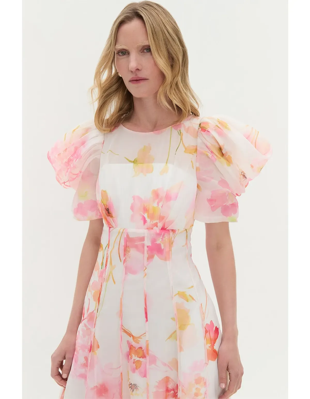 Aje Clementine Midi Dress Floral Size 12 - Image 2