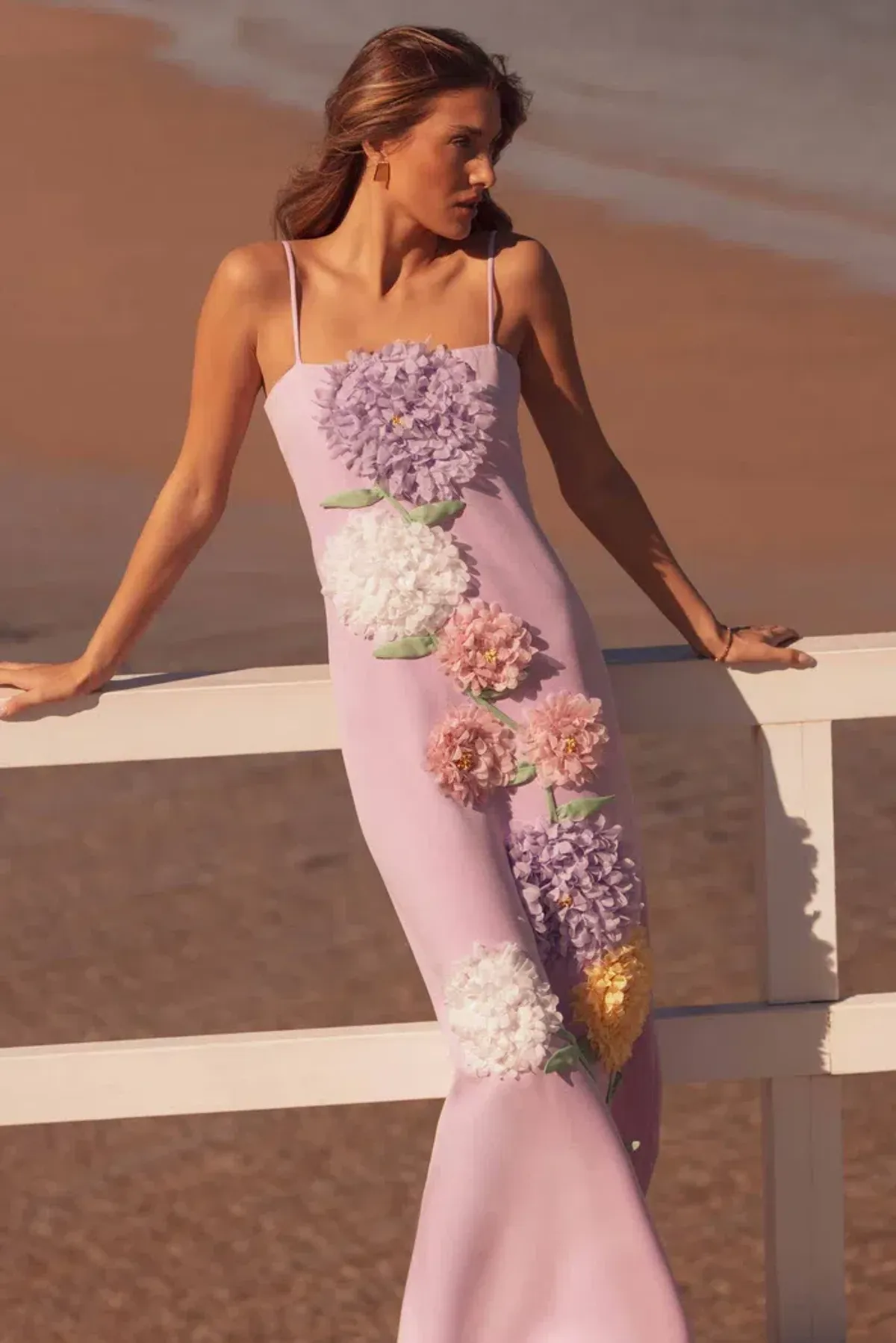 Elliatt Buttercup Embroidered Maxi Dress Purple Size AU 12 - Image 2