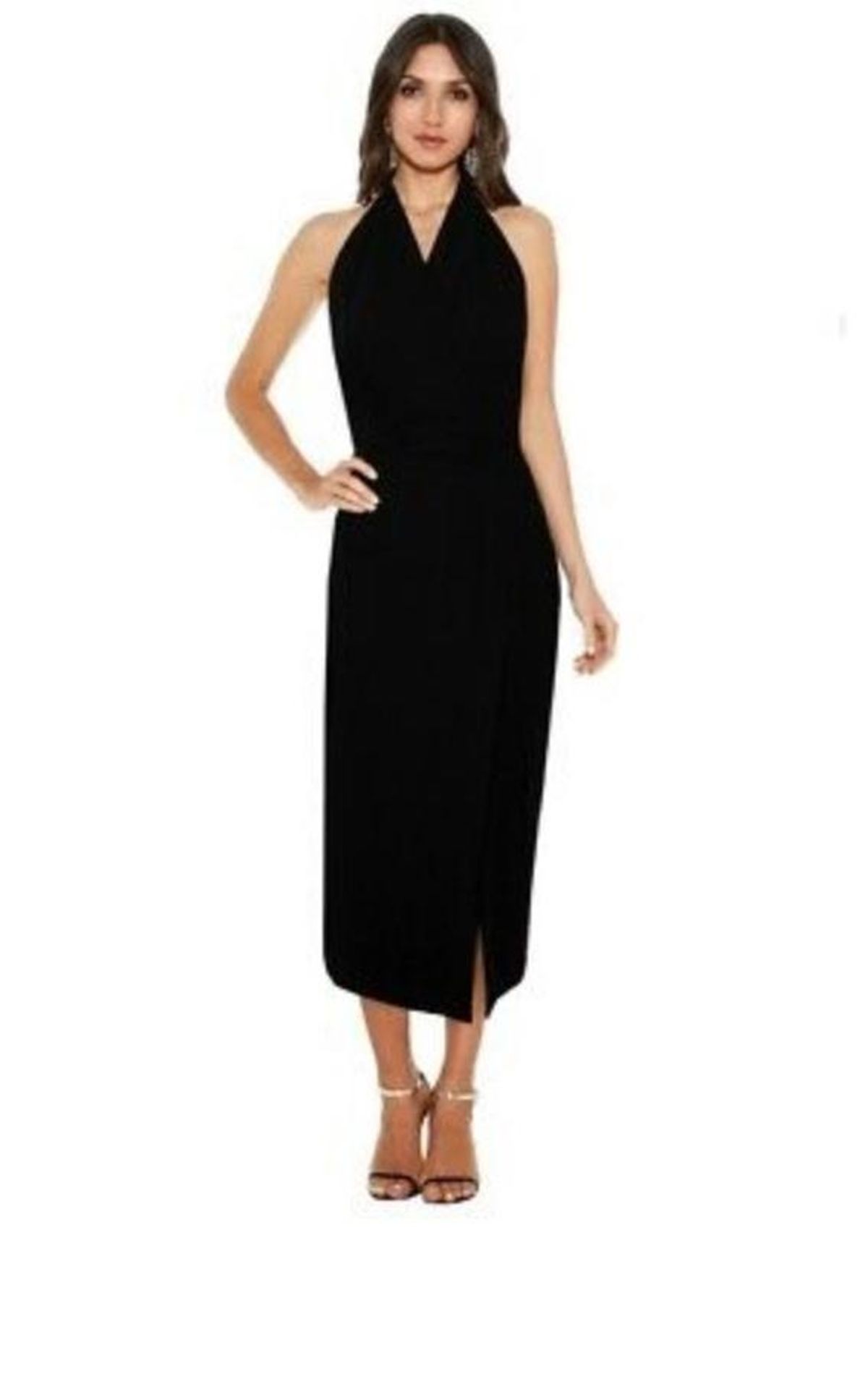 Dion Lee Line II Soft Lace Dress, Black - Image 1