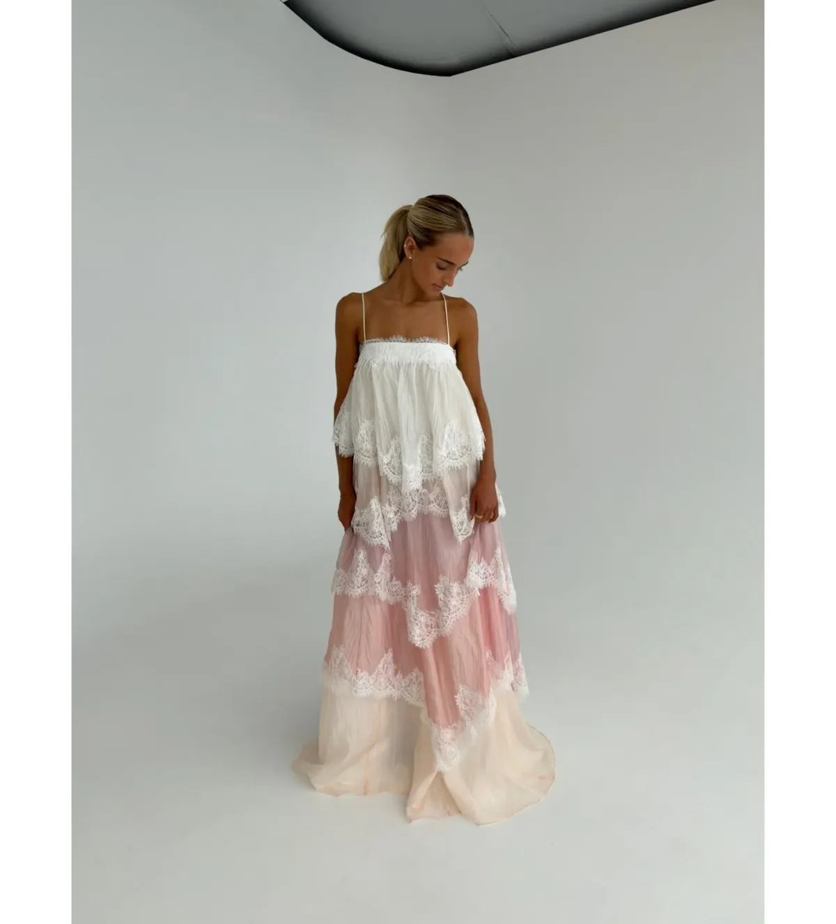 Aje Ophelia Lace Maxi Gown in Multi Size AU 8 - Image 2