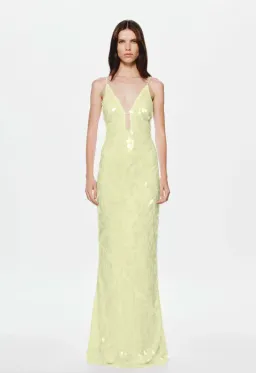 Misha The Sapphire Sequin Dress Lemon Yellow Size S / AU 8 for rent on The Volte - image 1