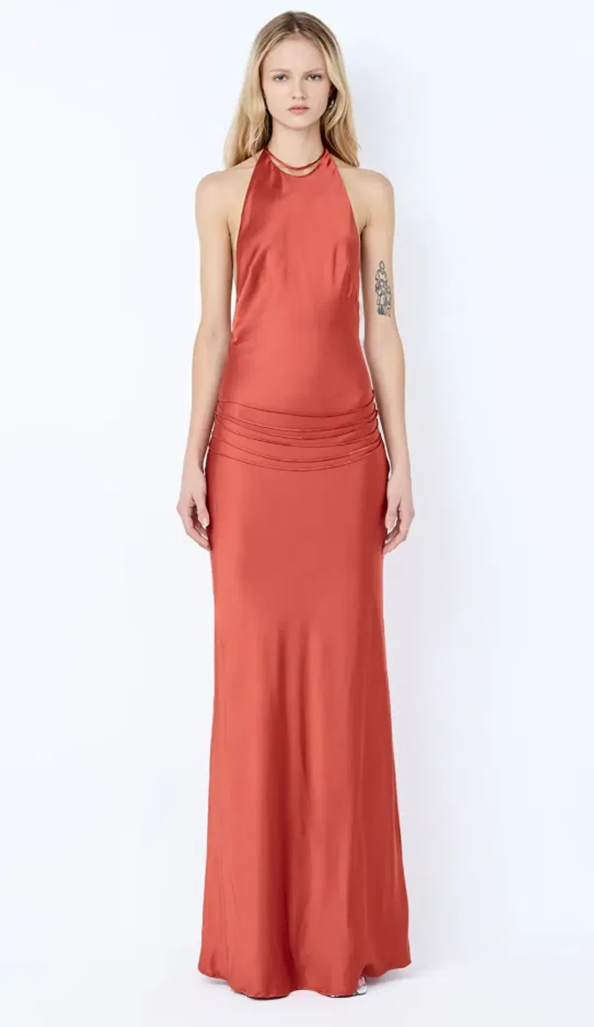 Bec & Bridge QUENTIN RACER MAXI DRESS Paprika Size 8 - Image 1