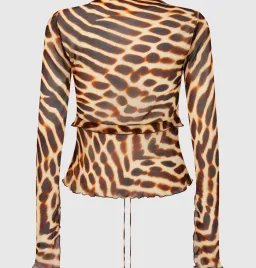 RAT & BOA RENO BLOUSE in Leopard Print Size S / AU 8 for rent on The Volte - image 6