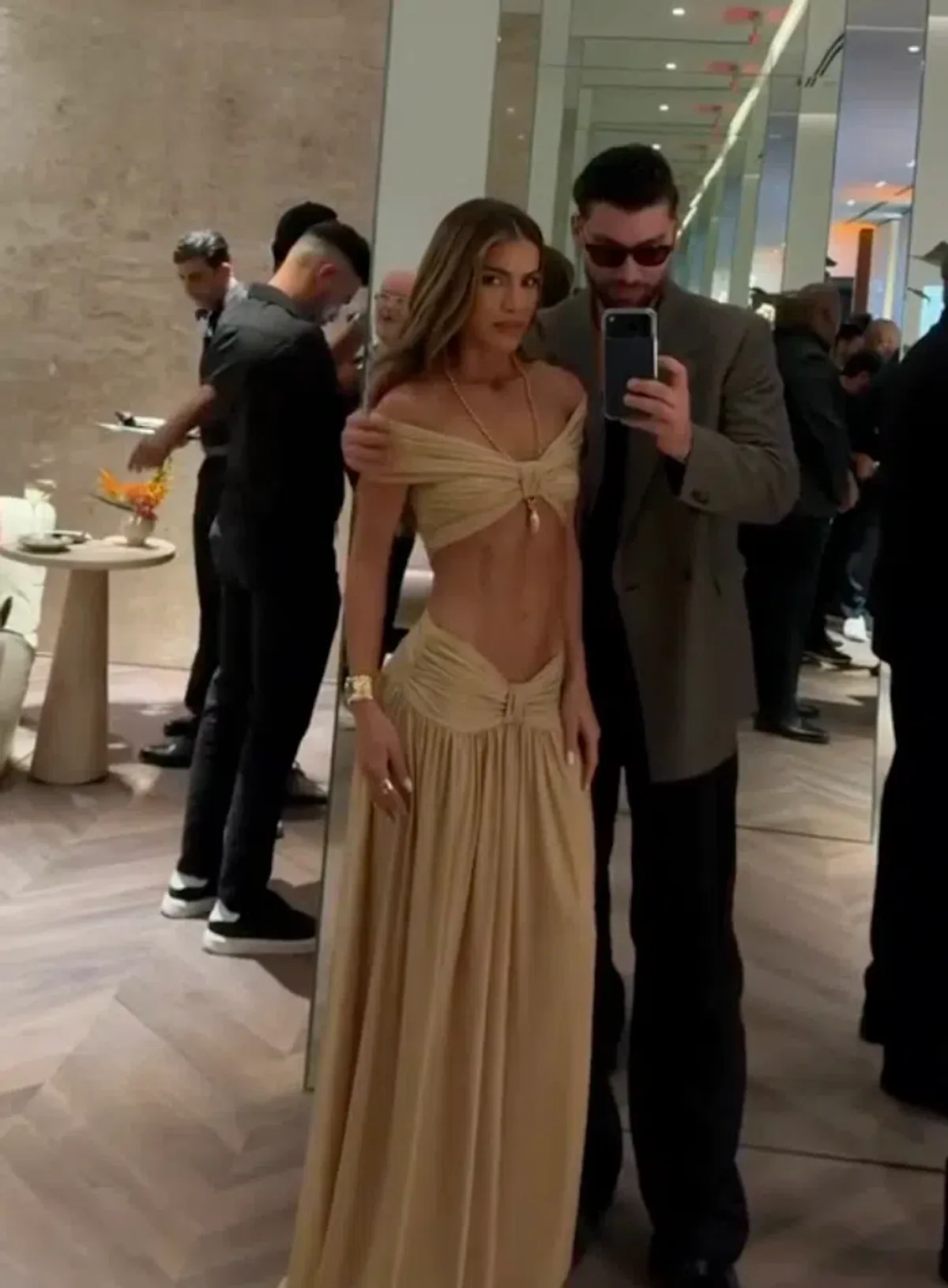 ARCINA ORI ALESSIA CROPPED TOP AND MAXI SKIRT SET SAND YELLOW XS / AU 6 - Image 6