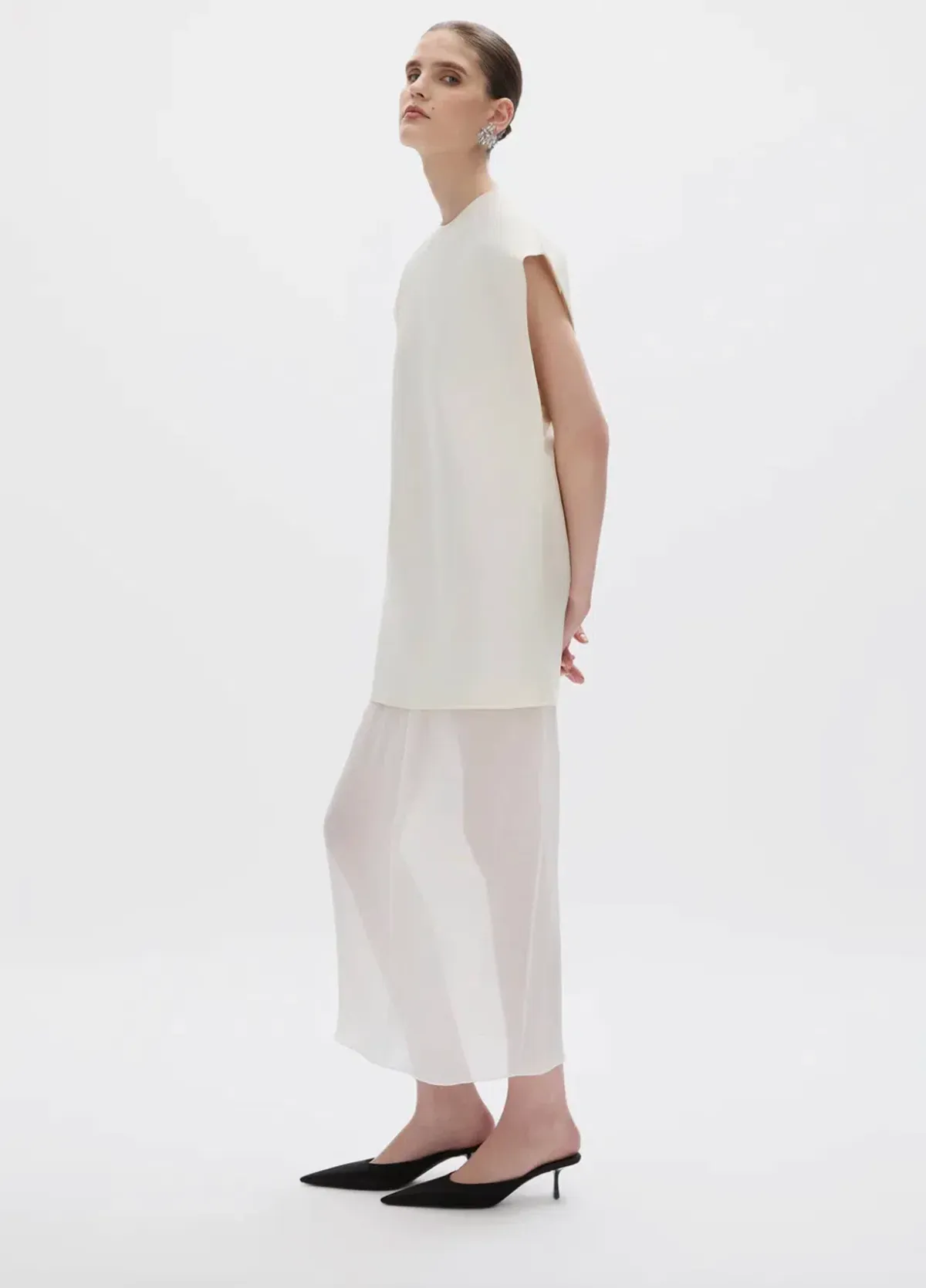 Rachel Gilbert Vida Shift Dress in Ivory Size 4 / AU 14 - Image 5