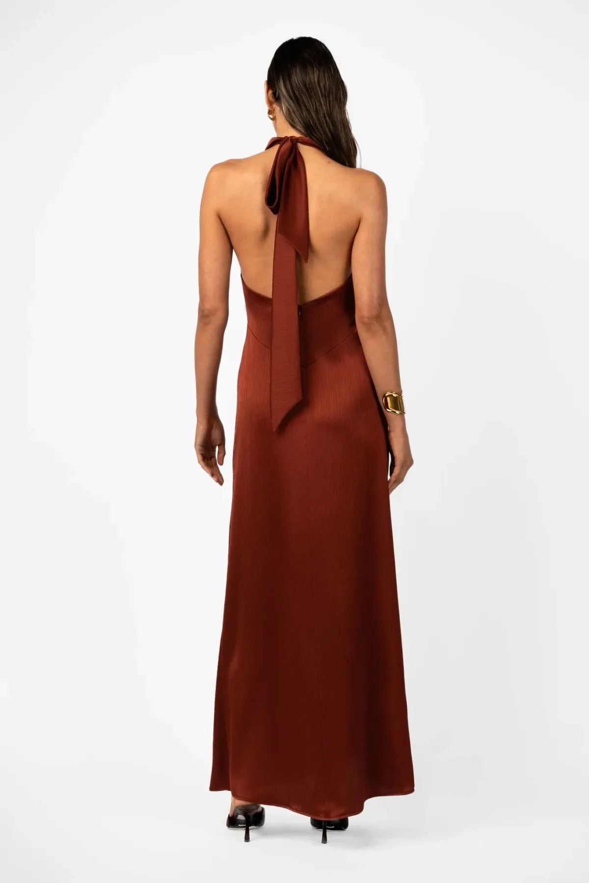 One Fell Swoop Caira Gown – Terra Rosa Satin Blush Size 8 - Image 4