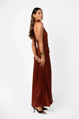 One Fell Swoop Caira Gown – Terra Rosa Satin Blush Size 8 for rent on The Volte - image 7