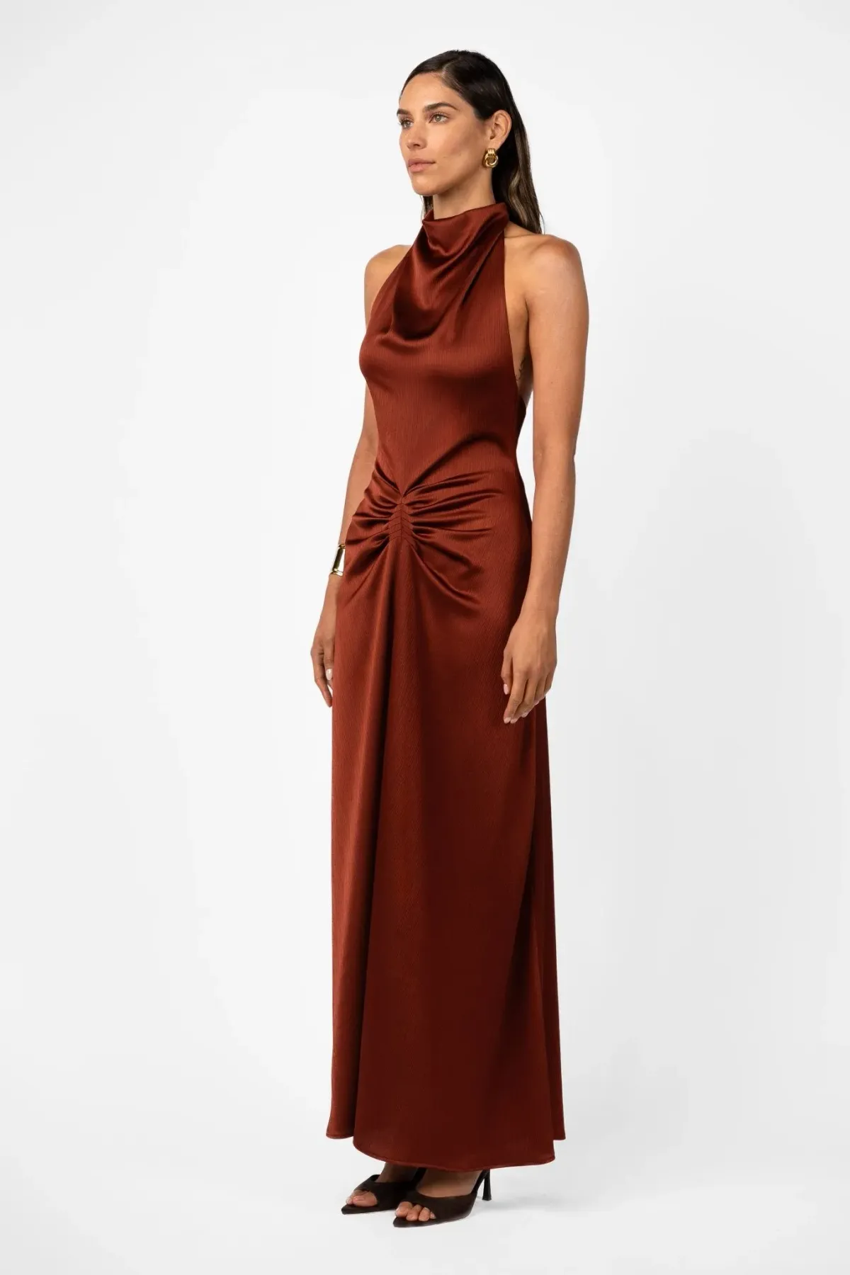 One Fell Swoop Caira Gown – Terra Rosa Satin Blush Size 8 - Image 3