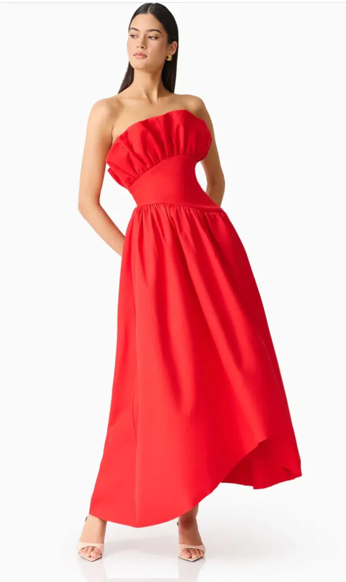 Ellaitt Laurel Sleeveless Maxi Dress In Red Size Small - Image 1