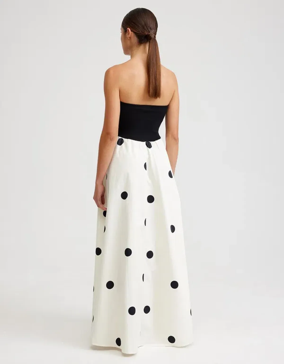 Aston Studio Frankie Maxi Dress Nero Milk Dot Size 16 - Image 2