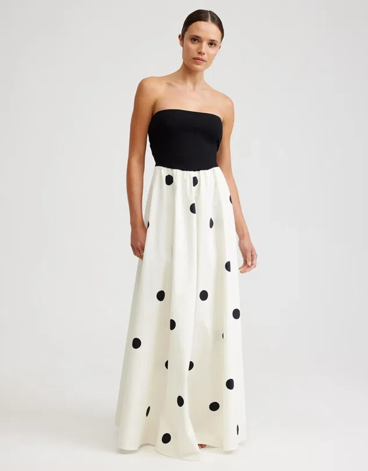 Aston Studio Frankie Maxi Dress Nero Milk Dot Size 16 - Image 1