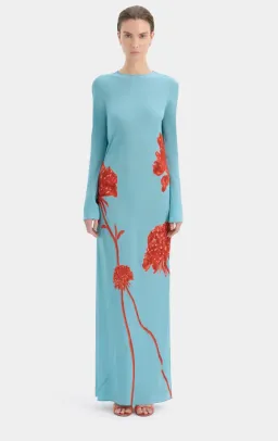 Sir the Label Amelie Long Sleeve Dress Flore Size 4 for rent on The Volte - image 1