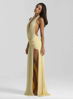 Natalie Rolt Winona Gown Lemon Size 0 / AU 6 for rent on The Volte - image 4