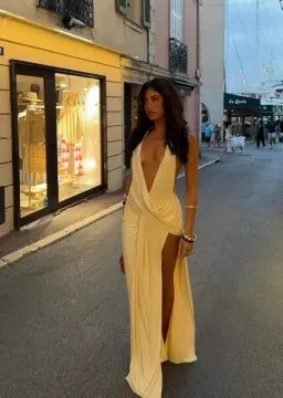 Natalie Rolt Winona Gown Lemon Size 0 / AU 6 for rent on The Volte - image 2