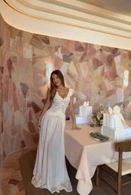 Arcina Ori Arabella Dress Beige Size XS / AU 6 for rent on The Volte - image 3