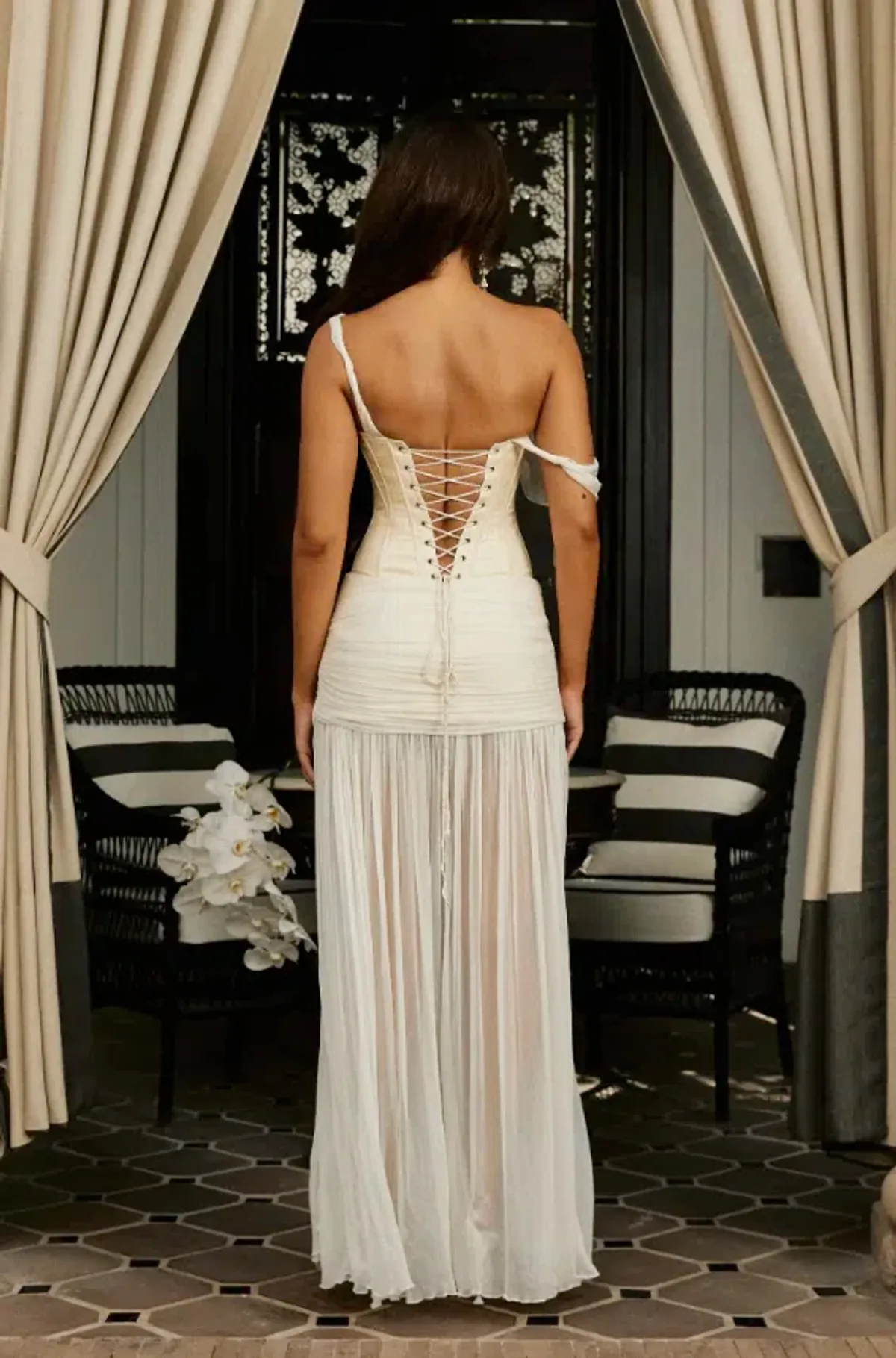 Sanea Season Saneha Corset Sita Skirt Set Cream Size S / AU 8 - Image 5