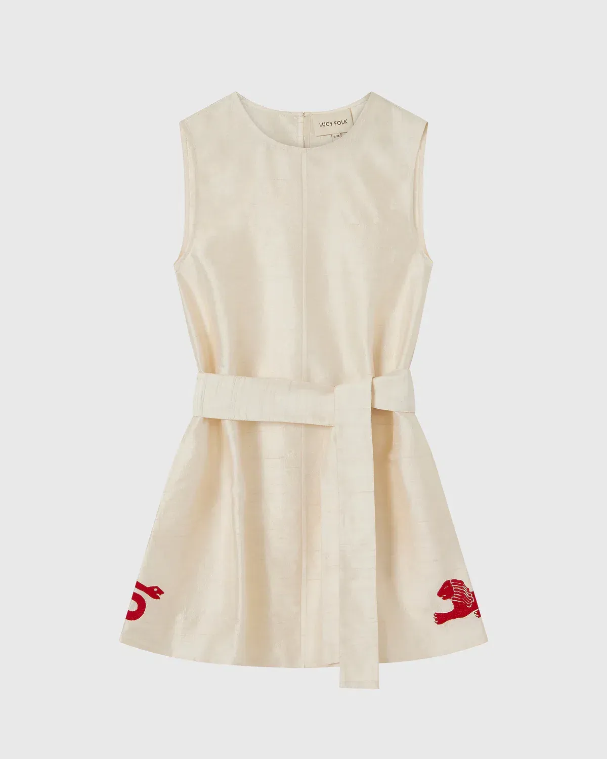 Lucy Folk Cartouche Silk Mini Dress - Image 2