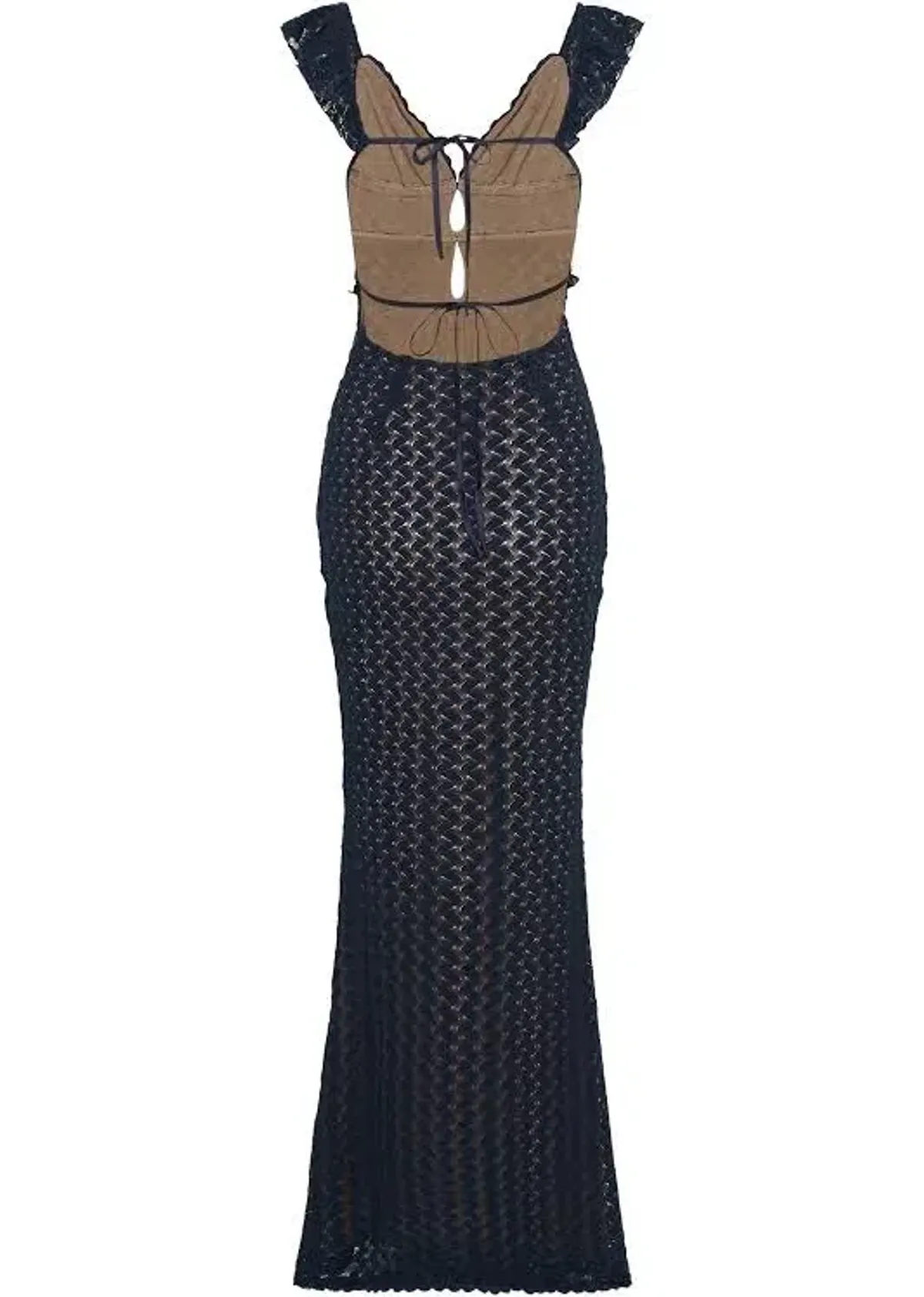 Meshki Ezra Lace Maxi Dress - Navy Size 8/S - Image 2