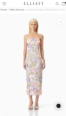 Elliat Helena Strapless Midi Dress in Purple Size S(8) for rent on The Volte - image 1