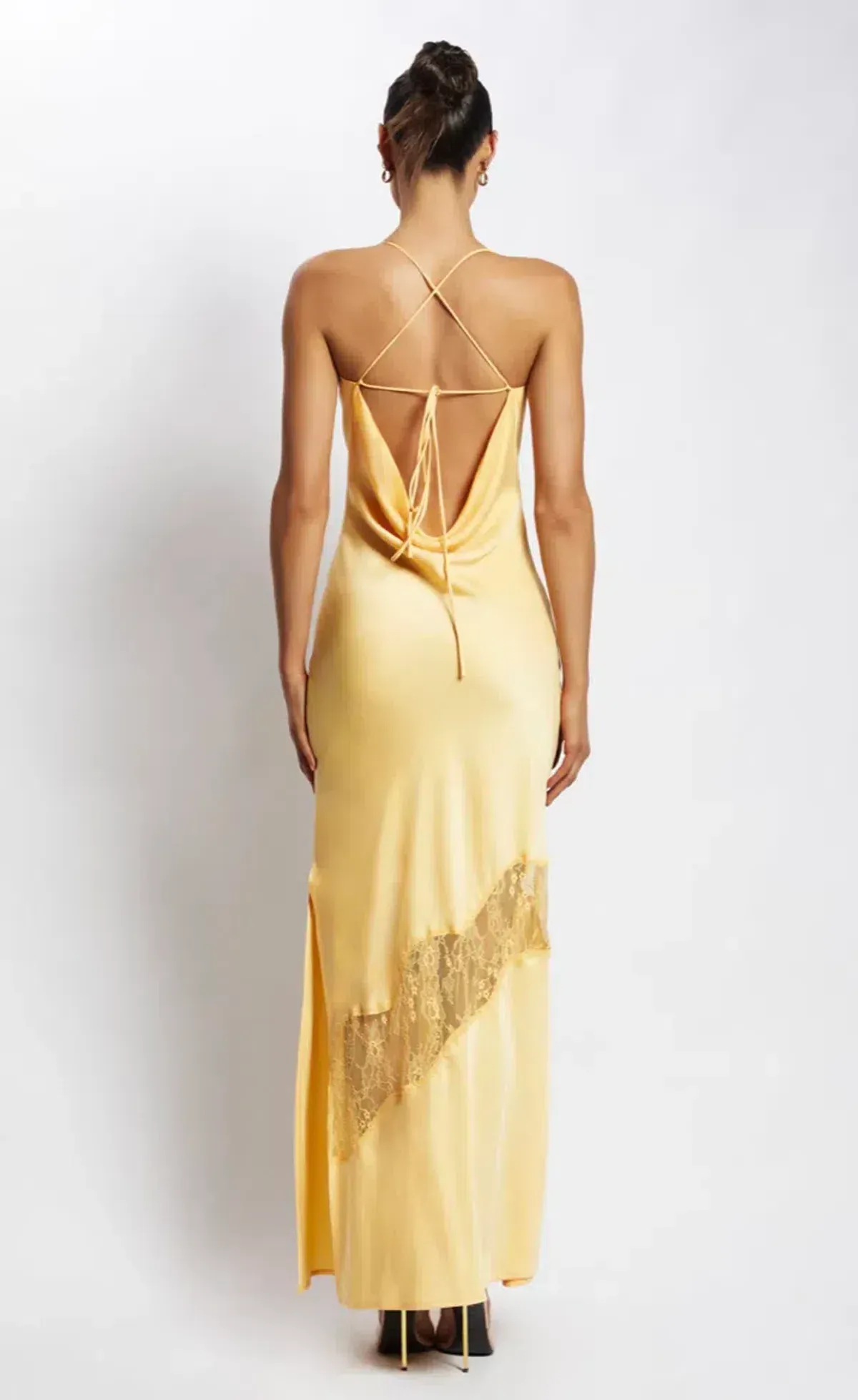 Meshki Chandra Maxi Dress Lemon Size XS - Image 3