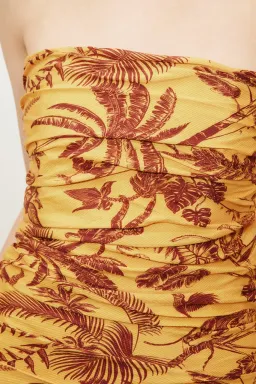 Alemais Banana Blossom Ruched Gown Marigold Size 8 for rent on The Volte - image 3