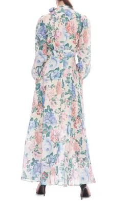 Zimmermann Verity Plunge Long Dress Cream Floral Size 8 for rent on The Volte - image 3