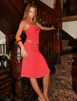 Dear Frankie Saskia Corset and Midi Skirt Scarlet 6 for rent on The Volte - image 1