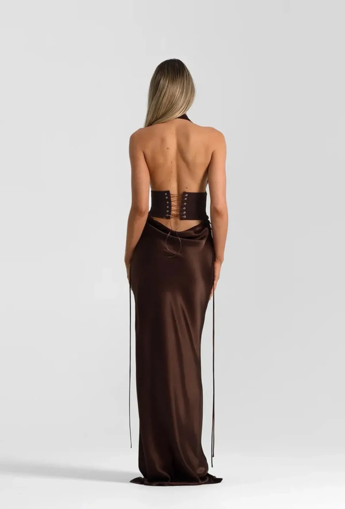 NATALIE ROLT VERITY BUSTIER + EVELYN MAXI IN ESPRESSO - Image 3