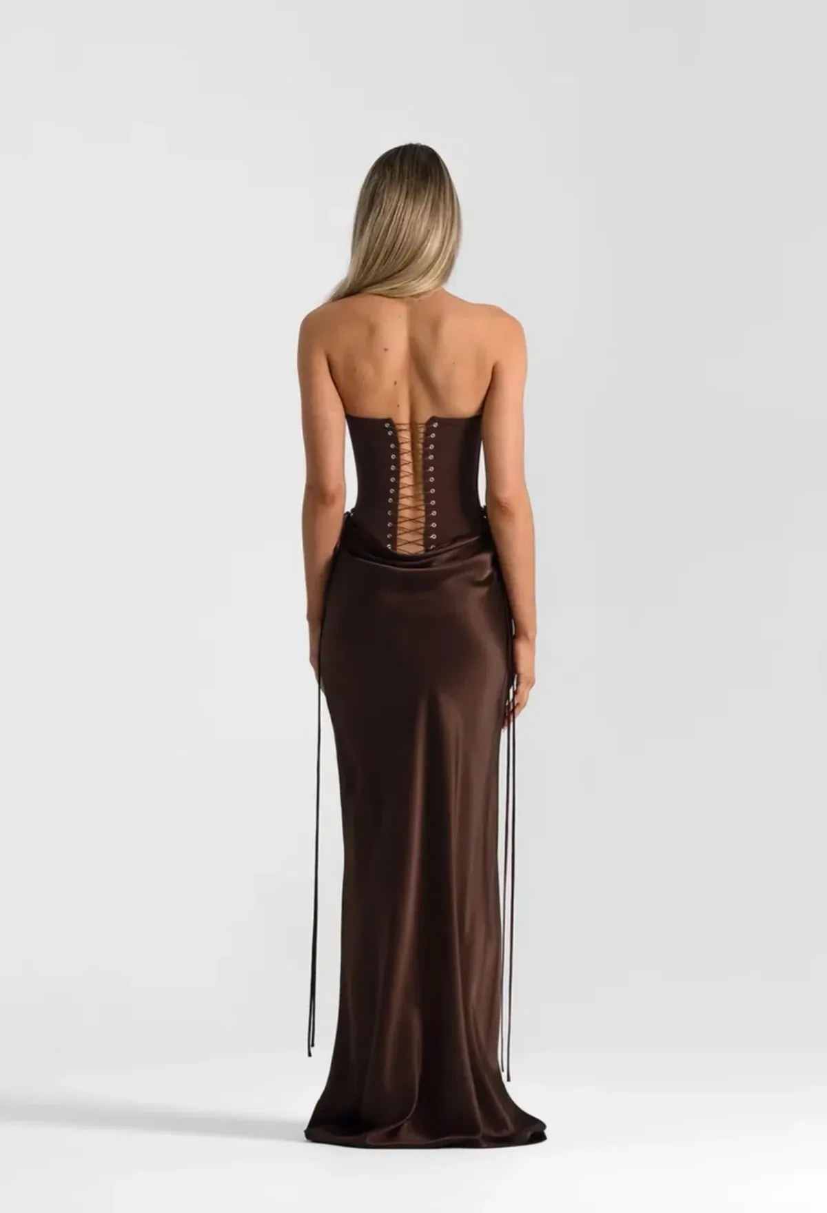 NATALIE ROLT VERITY BUSTIER + EVELYN MAXI IN ESPRESSO - Image 2