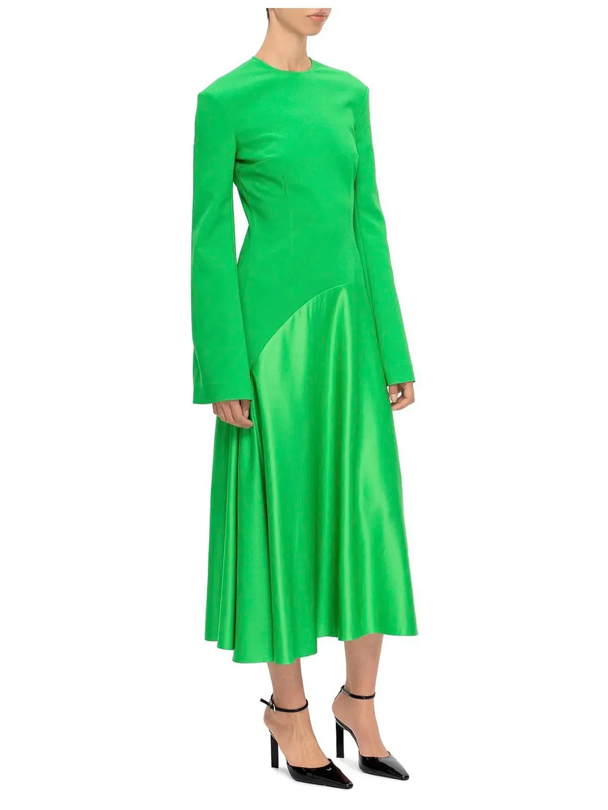 Solace London Gaia Midi Dress Bright Green Size 12 - Image 2