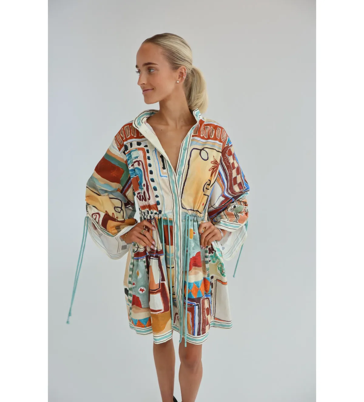 Alemais La Sirena Exclusive Michelle Mini Dress in Print Size AU8 - Image 2