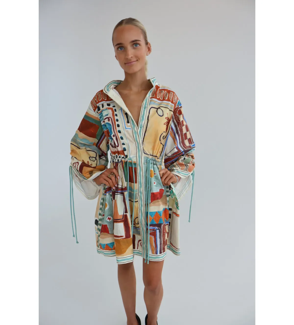 Alemais La Sirena Exclusive Michelle Mini Dress in Print Size AU8 - Image 3