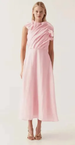 Aje - Genesis Midi Dress - Soft Pink - Size 6/8 for rent on The Volte - image 2
