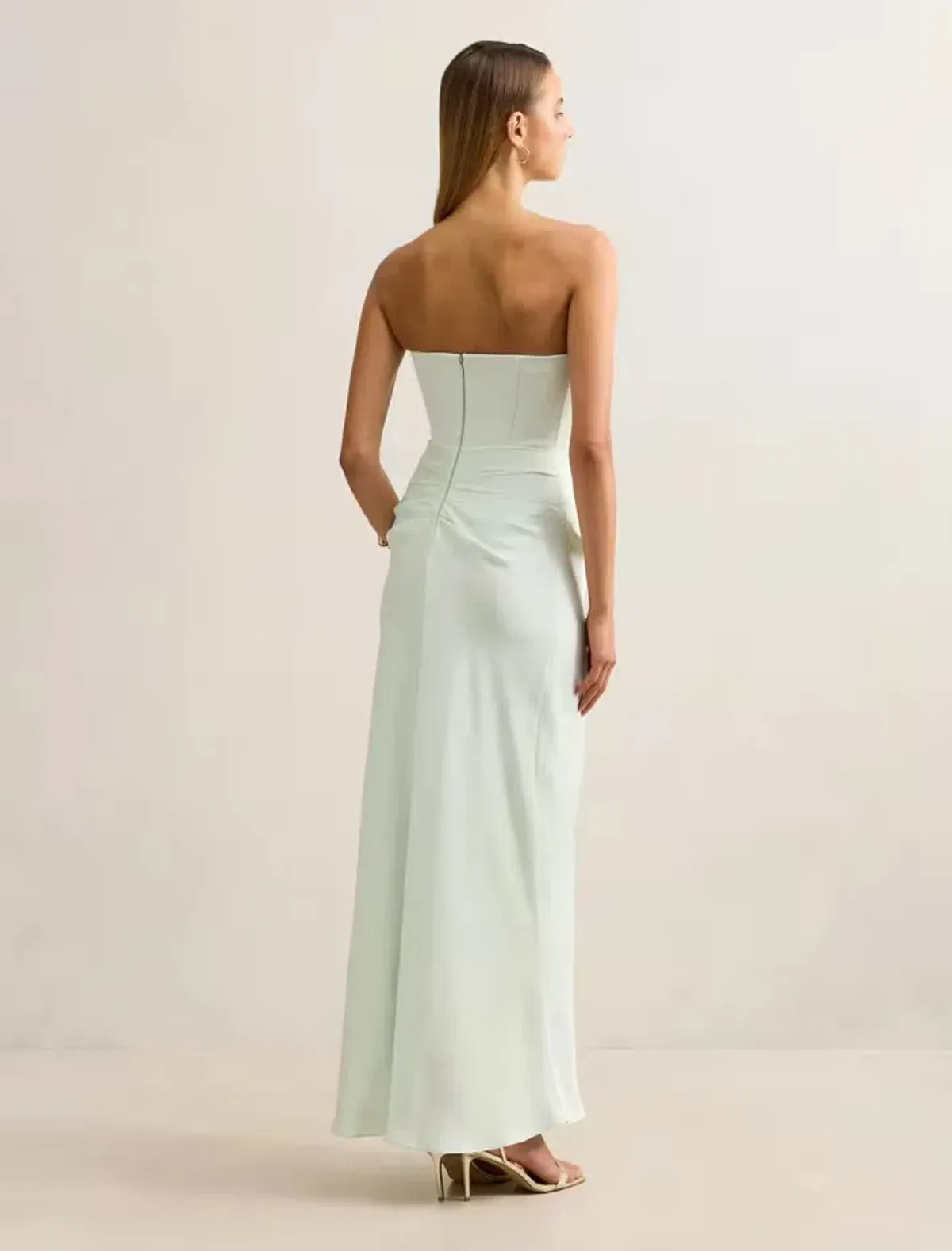 Forever New Isra Drape Gown Seafoam Size 10 - Image 3