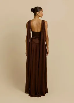 Arcina Ori Ramona Gown in Cacao Brown Size XS  for rent on The Volte - image 9