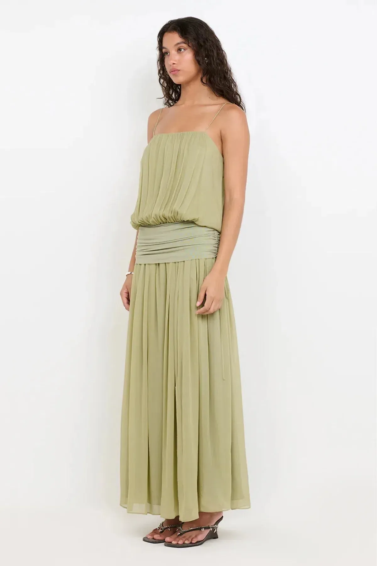 BEC + BRIDGE Camille Blouson Dress | Pistachio (Size 6) - Image 3