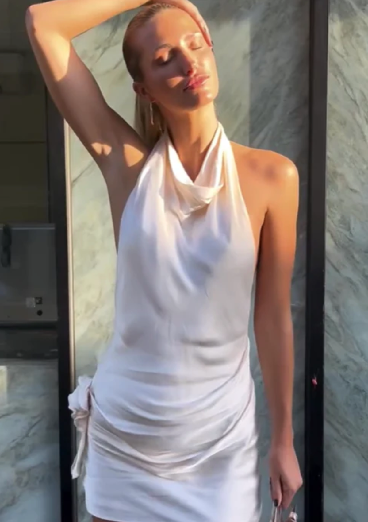 Arcina Ori Rosa Mini Dress Ivory AU 6 - Hen's & Bachelorette Party White Dress - Image 5