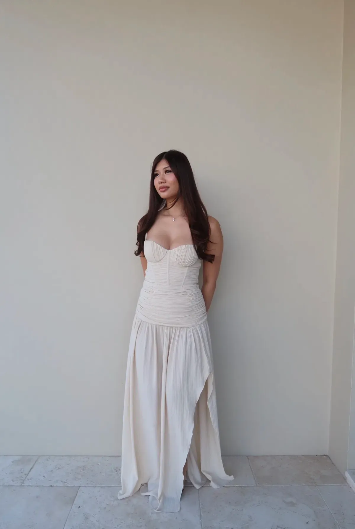 Manning Cartell Double Pleated Dress in Nougat Size 8 - Image 1