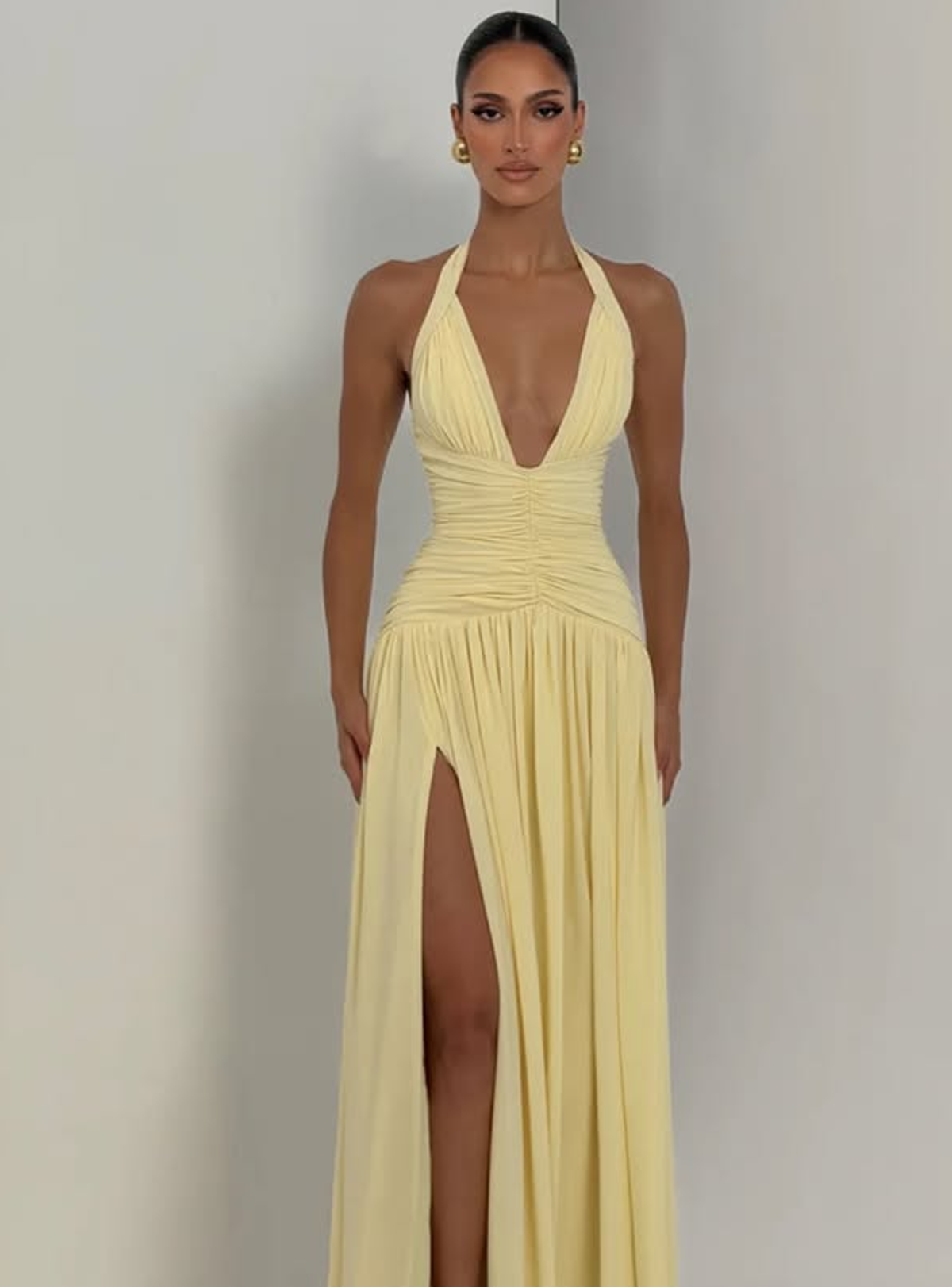 Babyboo Fashion Amaris Maxi Dress Lemon 8 - Image 1