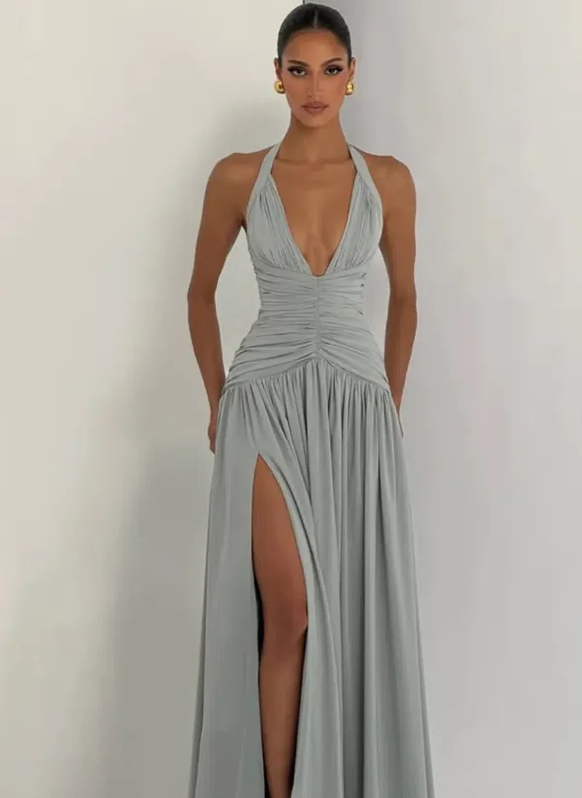 Babyboo Fashion Amaris Maxi Dress Sage 8 - Image 1