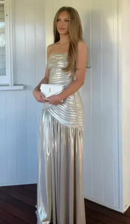 Josie Gown - Champagne for rent on The Volte - image 2