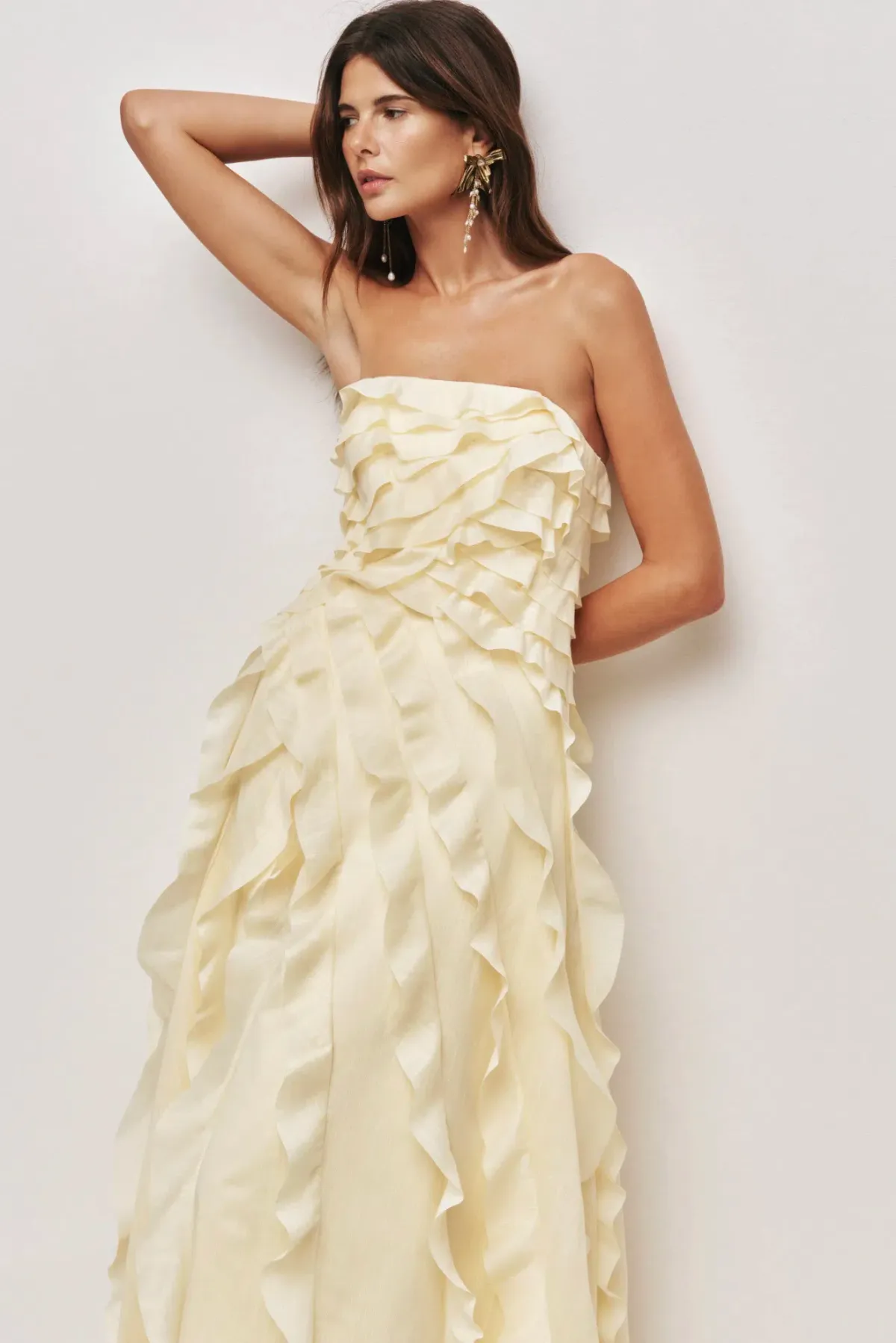 AJE ALLAIRIE GOWN, Yellow, Maxi, Size 6 - Image 1