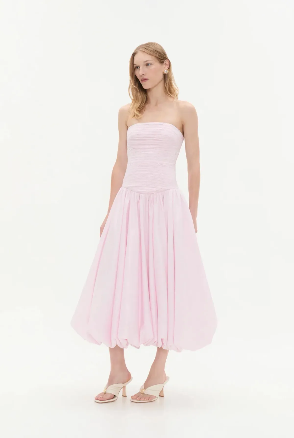 Aje Violette Bubble Midi Dress Pastel Pink Size 8 - Image 5