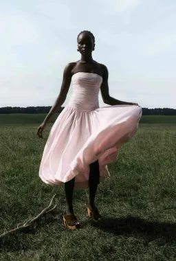 Aje Violette Bubble Midi Dress Pastel Pink Size 8 for rent on The Volte - image 7