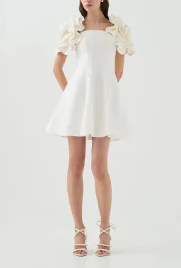 Aje Twyla Mini Dress Ivory Size 10 for rent on The Volte - image 1