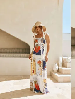 Terazza Dress Villagio Purple Print for rent on The Volte - image 1