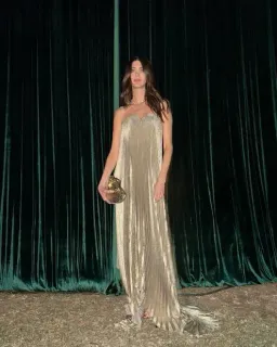 LIDEE BLACK TIE GOWN - GOLD SHIMMER for rent on The Volte - image 2