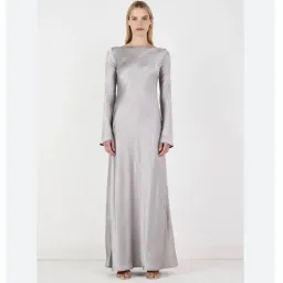 Hansen & Gretel Sundra Backless Maxi Dress Silver SIZE SMALL for rent on The Volte - image 1