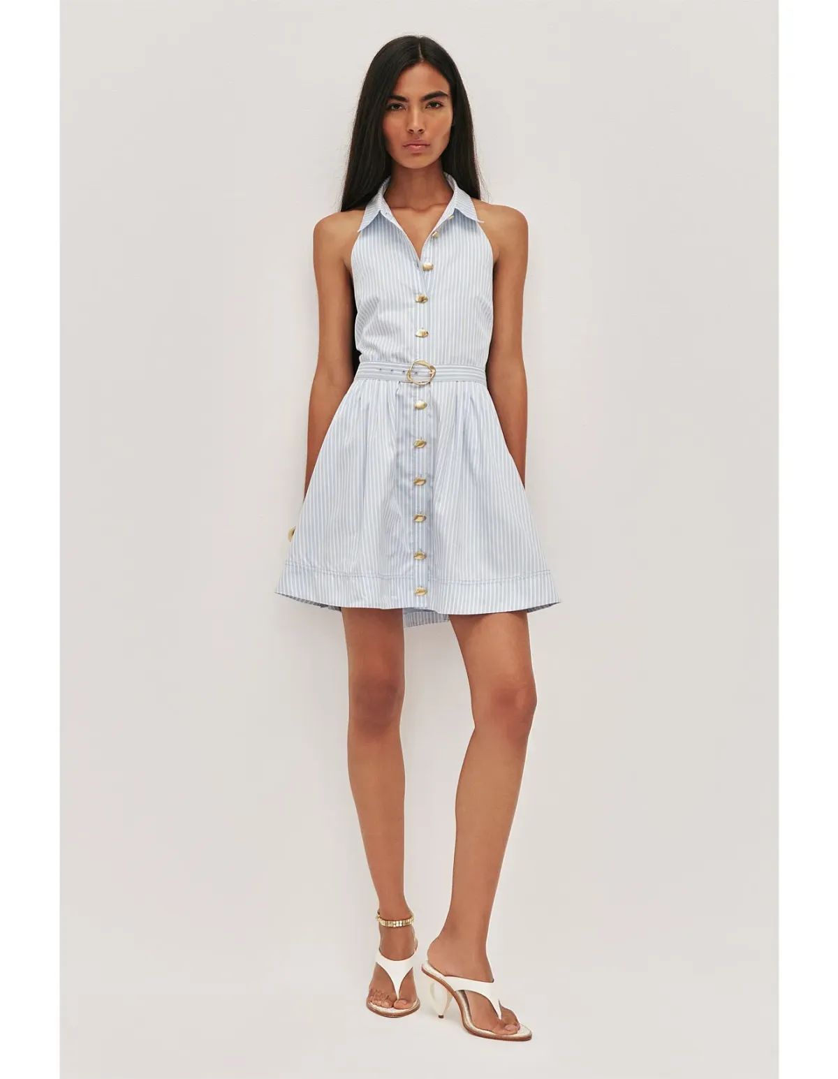 Aje Haze Halter Mini Dress Blue Size 10 - Image 2