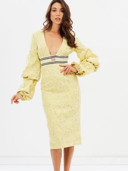 Asilio The Other Woman Midi Dress Yellow Size 10 for rent on The Volte - image 2